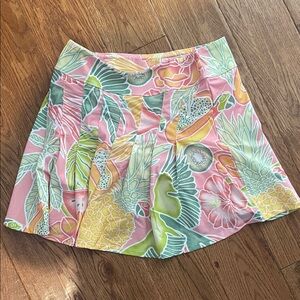 Kenny Flowers Tropical Print Skort - Pink, Green, Yellow